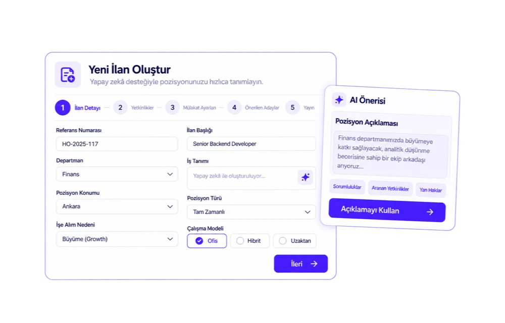 İlan Oluşturma (AI Powered)